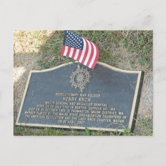 ヘンリーKnoxメイン革命的な戦争の専攻学生概要私 シーズンポストカード (正面)