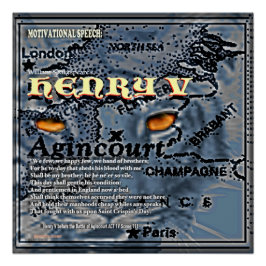 ヘンリーVやる気を起こさせる演説 ポスター