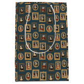 ヘンリーVIII六妻ポートレートフレームティール（緑がかった色） ミディアムペーパーバッグ (正面)