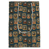 ヘンリーVIII六妻ポートレートフレームティール（緑がかった色） ミディアムペーパーバッグ (裏面)