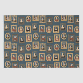 ヘンリーVIII六妻ポートレートフレームティール（緑がかった色） 薄葉紙