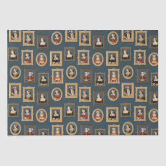 ヘンリーVIII六妻ポートレートフレームティール（緑がかった色） 薄葉紙