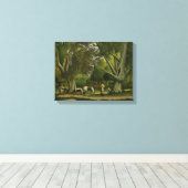 ヘンリ・ルソーによる『牛乳少女のある風景』 キャンバスプリント (インサイチュ (ウッドフロア))