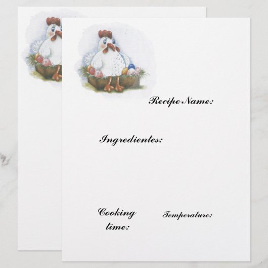 ヘンレシピ紙 (正面/裏面)