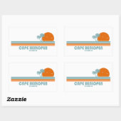 ヘンロペンデラウェア岬サンパームツリーズ 長方形シール (シート)