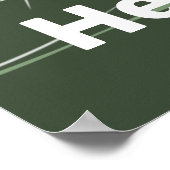 ヘン&チックグリーンキッチンウォールアート ポスター (角)