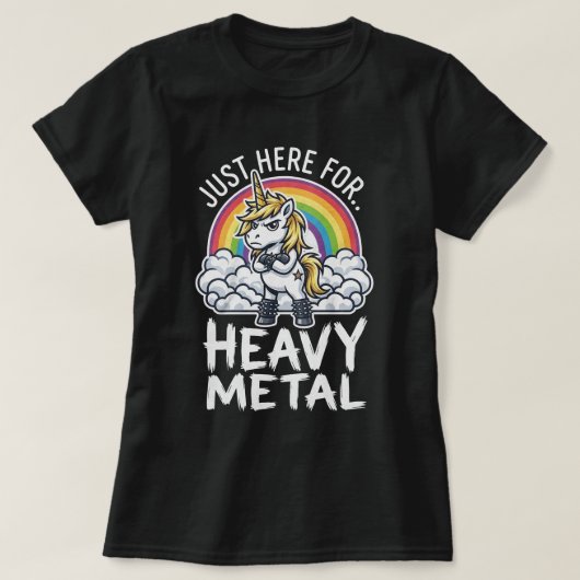 ヘヴィメタルユニコーン Tシャツ (デザイン正面)