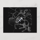 ヘヴェリウス図のクロームスタイルの射手座 ポストカード (正面)