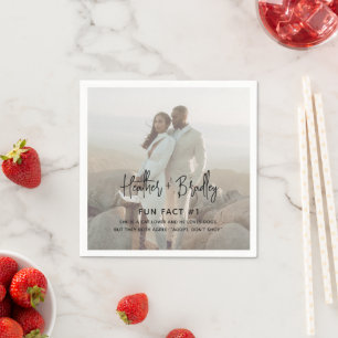 ヘーエレガントサーモダン結婚ス スタンダードカクテルナプキン