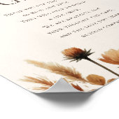 ヘーゼルウッドの結婚式の贈り物とカードサイン ポスター (角)