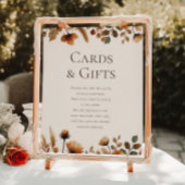 ヘーゼルウッドの結婚式の贈り物とカードサイン ポスター