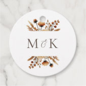 ヘーゼルウッドウォーターカラー秋結婚フローラ フェイバータグ (正面)