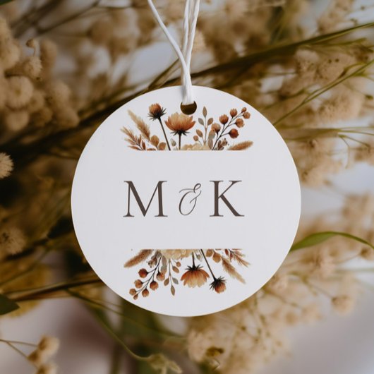 ヘーゼルウッドウォーターカラー秋結婚フローラ フェイバータグ