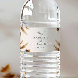 ヘーゼルウッドウォーターカラー秋結婚フローラ ペットボトルラベル