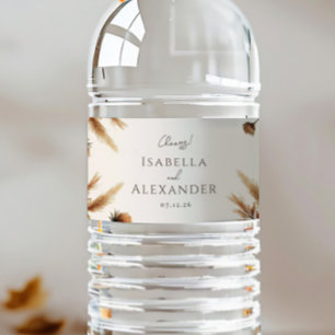 ヘーゼルウッドウォーターカラー秋結婚フローラ ペットボトルラベル