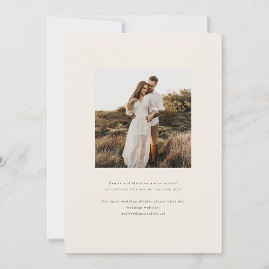 ヘーゼルウッド秋フローラ結婚式の日付を保存 (裏面)