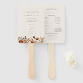 ヘーゼルウッド秋フローラ結婚式 プログラム ハンドファン (正面&裏面)