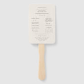 ヘーゼルウッド秋フローラ結婚式 プログラム ハンドファン (裏面)