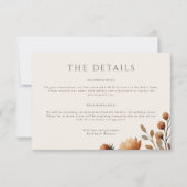 ヘーゼルウッド結婚景観の詳細カード 招待状 (正面)