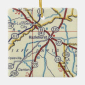 ヘーゼルストグルジアヴィンテージの地図 セラミックオーナメント (正面)