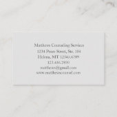 ヘーゼルツリー離れボタニカルペンシルスケッチグレー 名刺 (裏面)