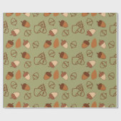 ヘーゼルナッツの喜びとシームレスな秋のラッピング紙 ラッピングペーパー (フラット)