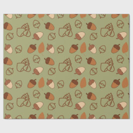 ヘーゼルナッツの喜びとシームレスな秋のラッピング紙 ラッピングペーパー