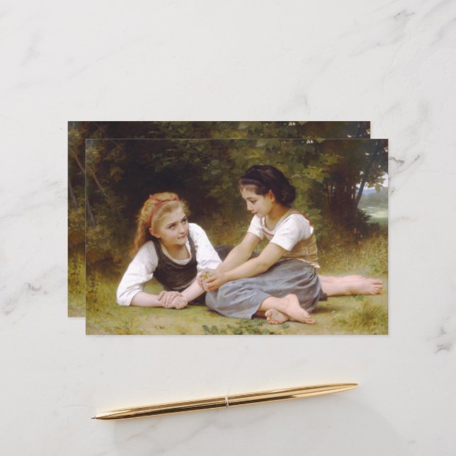 『ヘーゼルナッツの実を摘む少女たち』 (正面/裏面インサイチュ)