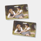 『ヘーゼルナッツの実を摘む少女たち』 バッジ (表裏)