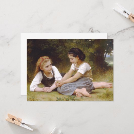 『ヘーゼルナッツの実を摘む少女たち』 招待状 (正面/裏面インサイチュ)