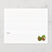 ヘーゼルナッツブライダルシャワーレシピカード (裏面)