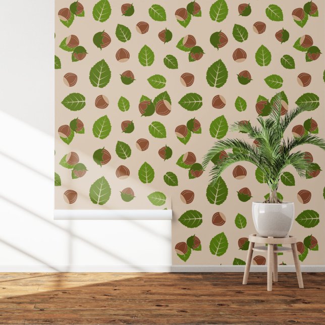 ヘーゼルナッツ模様 壁紙 (Hazelnuts Pattern Wallpaper)