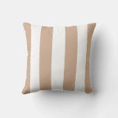 ヘーゼルナットラテ及び白ストライプの装飾用クッション クッション (裏面)