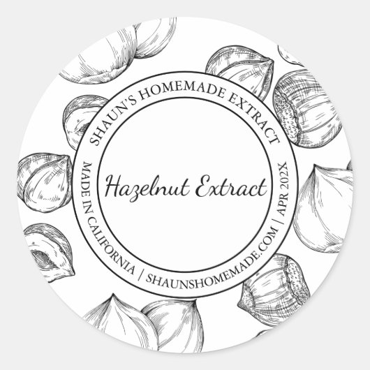 ヘーゼルナット抽出スケッチラモダンベル ラウンドシール (正面)