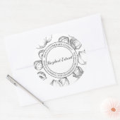 ヘーゼルナット抽出スケッチラモダンベル ラウンドシール (封筒)