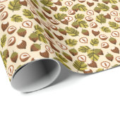 ヘーゼルナッ葉トアクーnsシームレスパターン ラッピングペーパー (ロールコーナー)