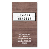 ヘーゼル無地のウッド マグネット名刺 (正面縦)