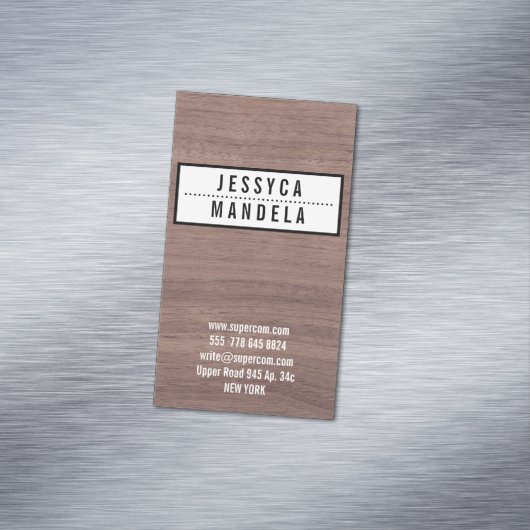 ヘーゼル無地のウッド マグネット名刺 (インサイチュ)