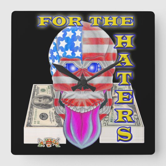 ヘーターズ スクエア壁時計 (正面)