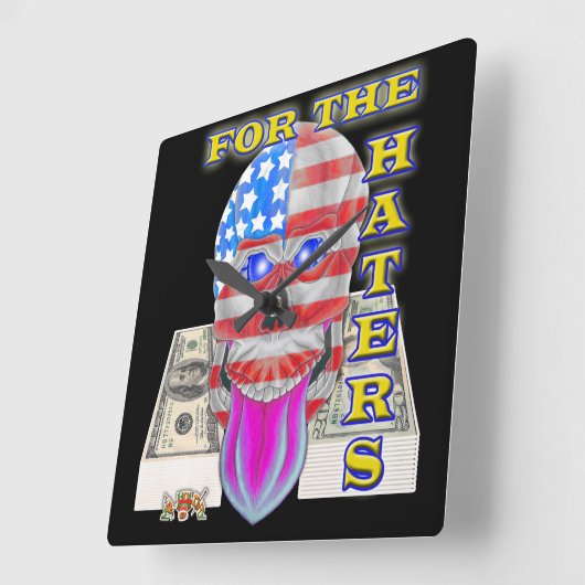 ヘーターズ スクエア壁時計 (傾斜)