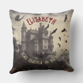 ヘーティングレトロホラードラキュラズキャッスルゴシック クッション (裏面)