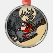 ヘードホリデ素朴ィクロース メタルオーナメント (正面)