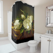 ヘードマグノリア花オン金ゴールドベルベット シャワーカーテン (インサイチュ)