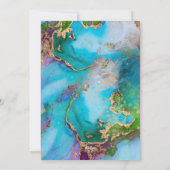 ヘードモダン金ゴールドフェイク抽象芸術宝石ピーコック シーズンカード (裏面)