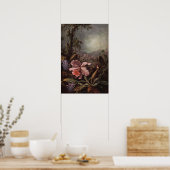 ヘード – オーキッドとハミングバード1880 ポスター (キッチン)