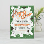 ヘーブーかわいい不気味幽霊ハローウィンパーティ 招待状 (スタンド正面)