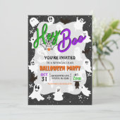 ヘーブーかわいい不気味幽霊ハローウィンパーティ 招待状 (スタンド正面)