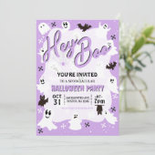 ヘーブーかわいい不気味幽霊ハローウィンパーティ 招待状 (スタンド正面)