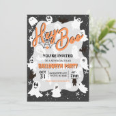 ヘーブーかわいい不気味幽霊ハローウィンパーティ 招待状 (スタンド正面)