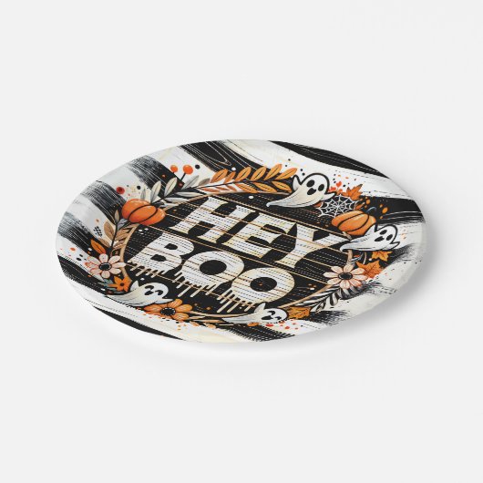 ヘーブーかわいい幽霊をテーマにしたハローウィンパーティの好意 ペーパープレート (アングル)